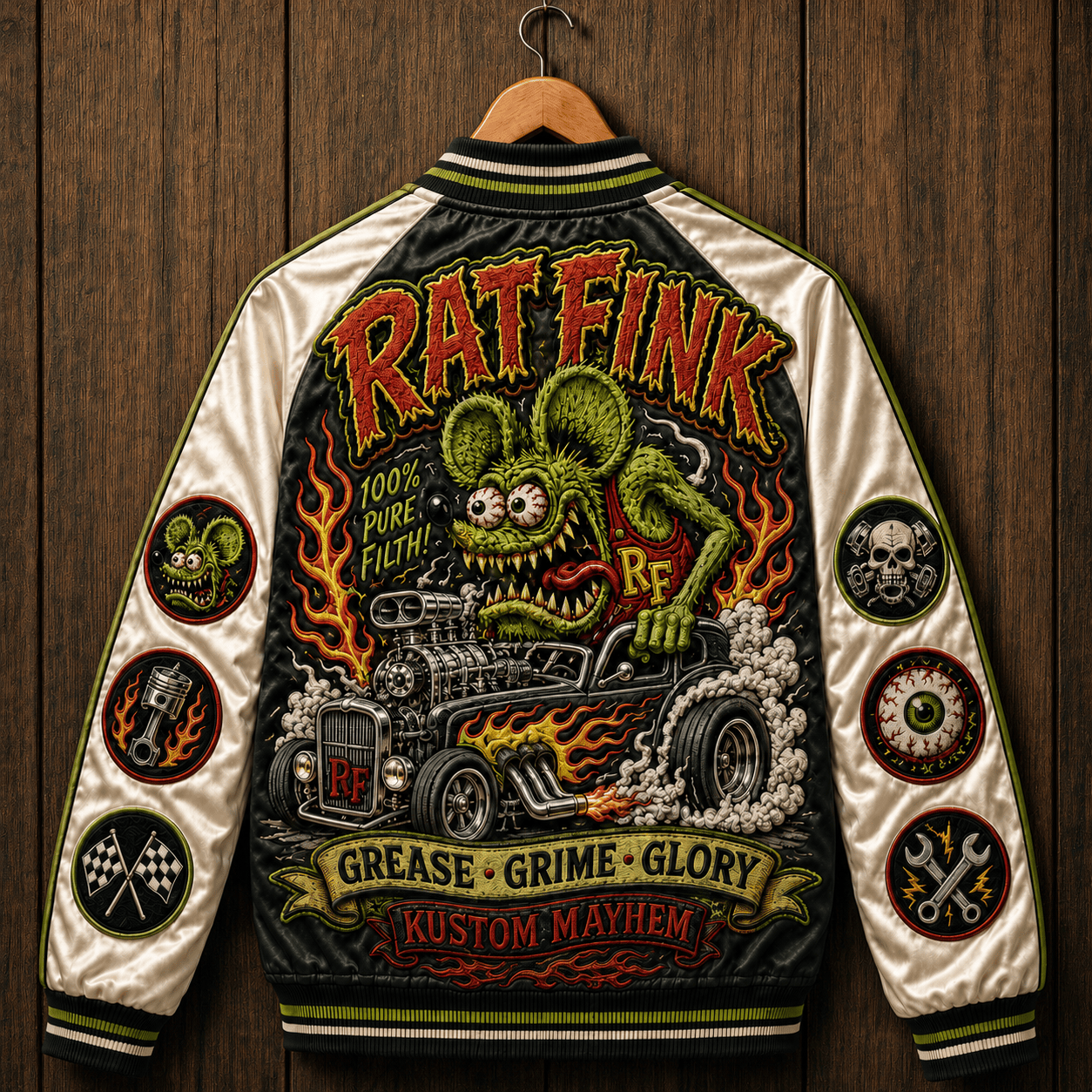 PREMIUM RFK SATIN BASEBALL JACKET NTNA