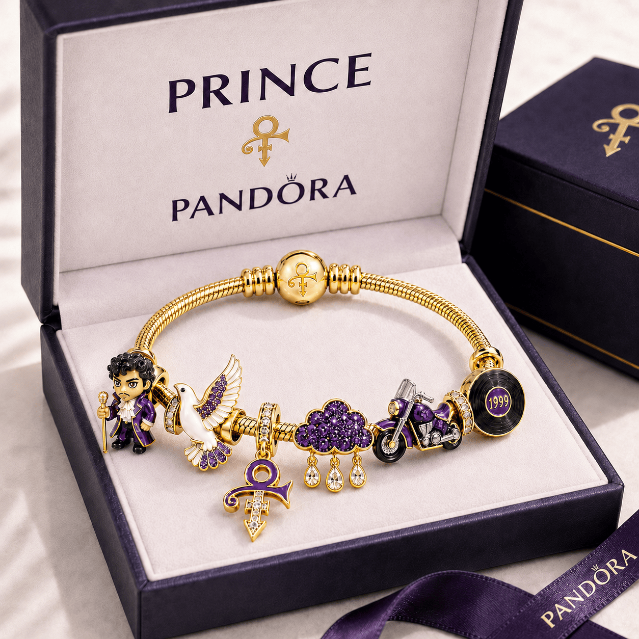 PRCE Gold Charm Bracelet Set BMD