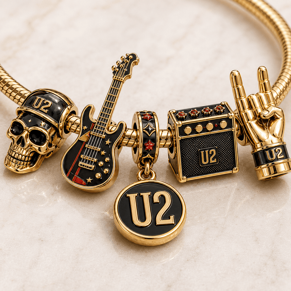 U2B Gold Charm Bracelet Set PTT