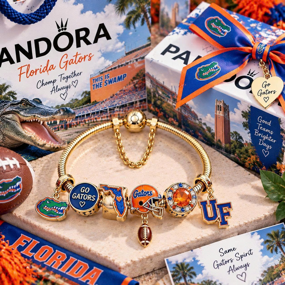 FLGB Gold Charm Bracelet Set TTN
