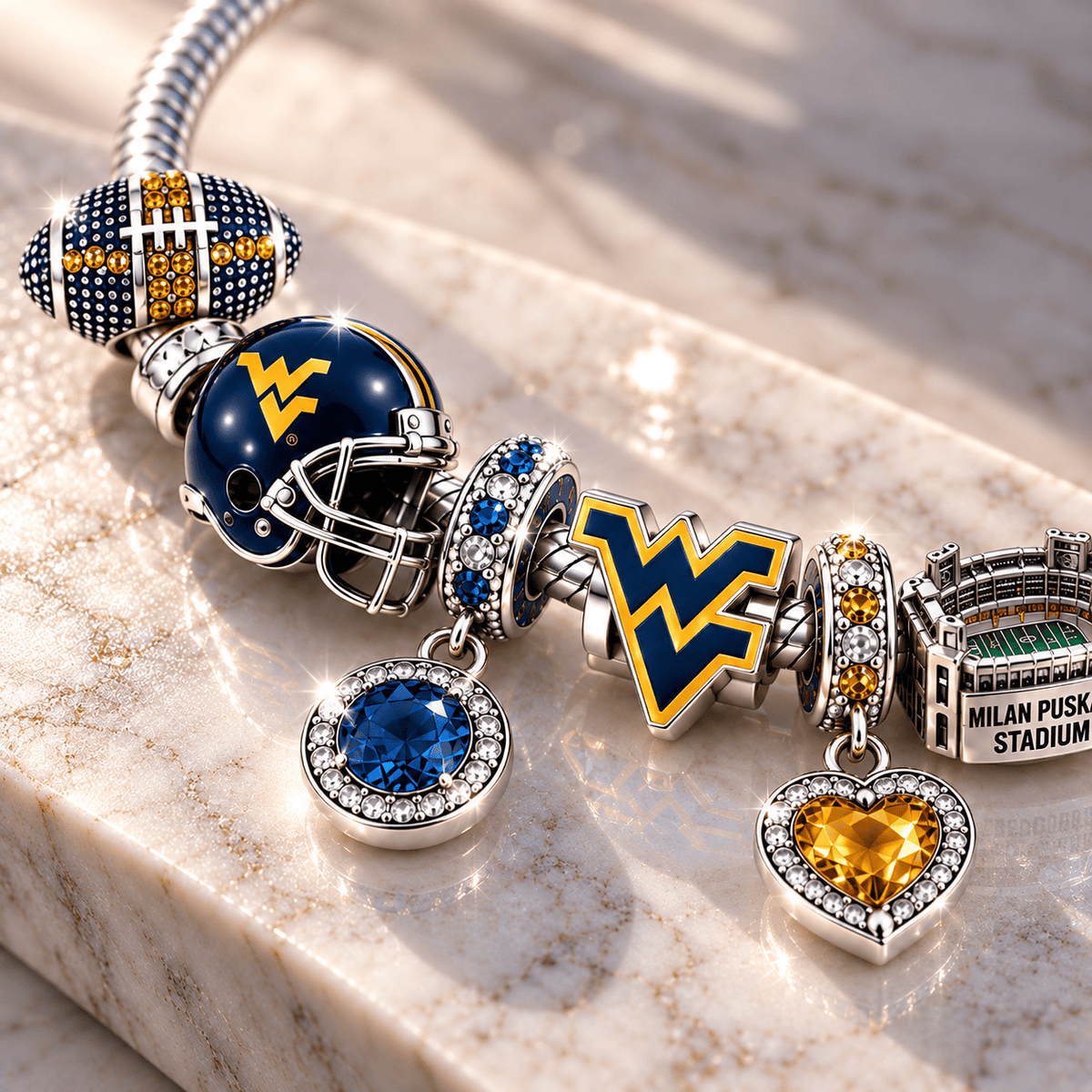 WVM Silver Charm Bracelet Set BMD