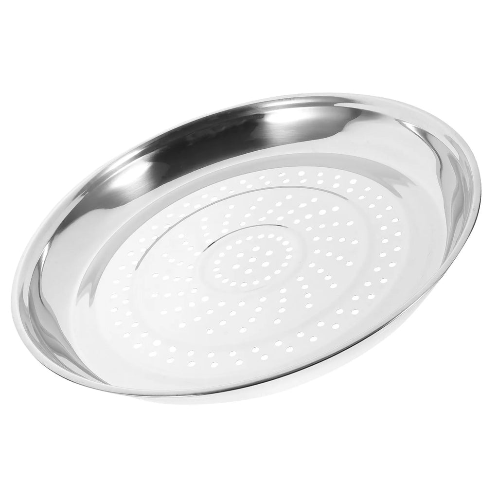 Stainless Steel Steaming Dish Steamer Rack Food Grade Cookware for 34Cm Wok Even Heat Distribution Nutrient Retention Easy Clean