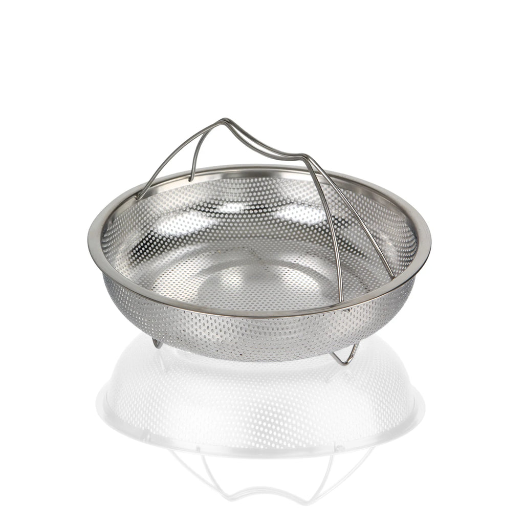 tastyWay Stainless Steel Food Steamer Basket Pressure Cooker Steamer Basket with Handle Steaming Grid Drain Drainer Cooking